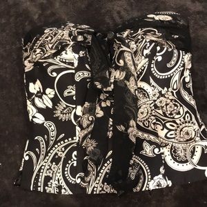 White house black market, bustiers type blouse.